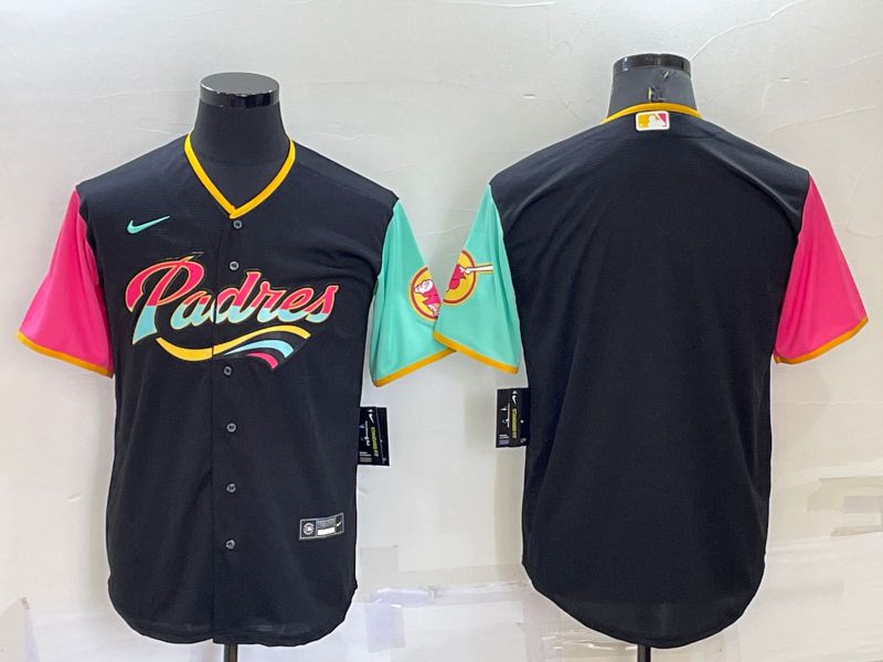 Men San Diego Padres Blank Black City Edition Nike 2022 MLB Jersey